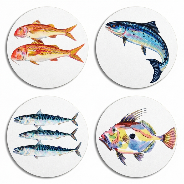 Sea Fish 4 Coaster Gift Selection