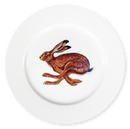 Hare running 19cm Flat Rimmed Plate