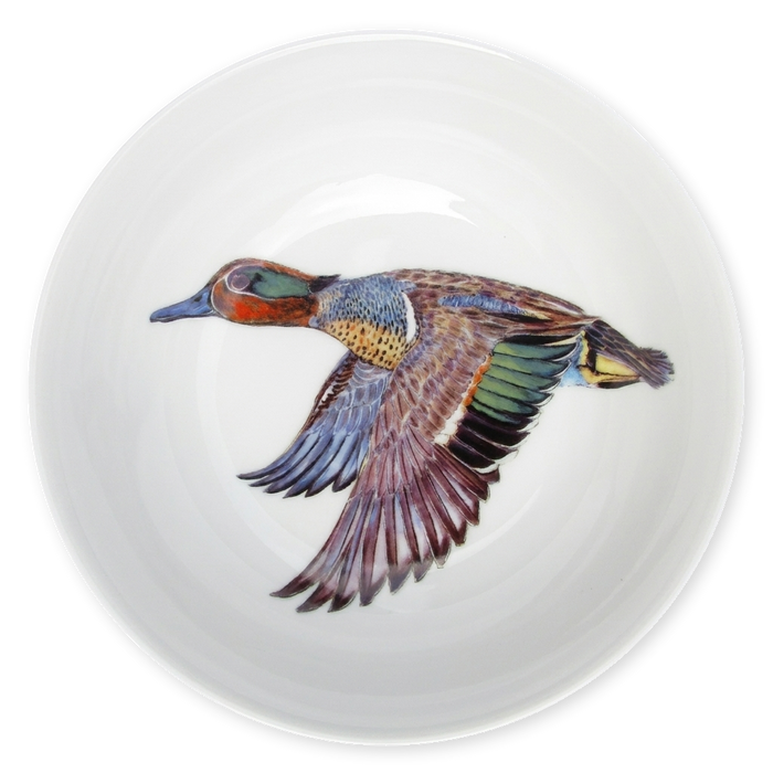 green winged teal bowl
