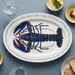 Blue Lobster 39cm oval plate lifestyle