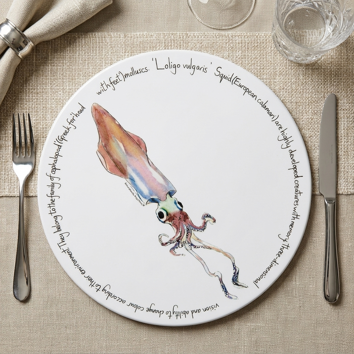 Squid Tablemat styled on the table