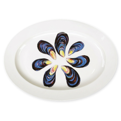 mussels oval plate