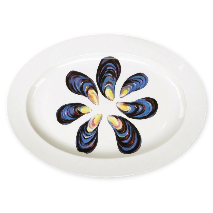 mussels oval plate