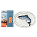 leaping salmon oval plate