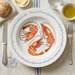 Shrimp prawn 30cm deep rimmed plate lifestyle