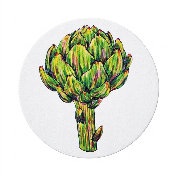 Kitchen Garden Coaster Set of 6 size & rim guide