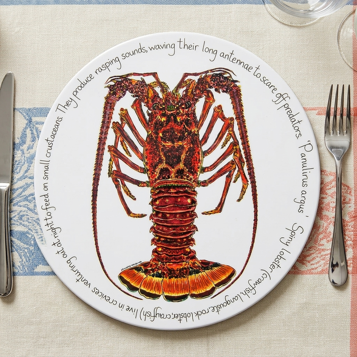 Spiny Lobster (Crawfish, Crayfish, Langouste) Tablemat styled on the table