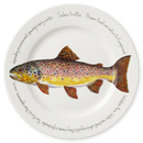 Brown Trout 30cm Flat Rimmed Plate