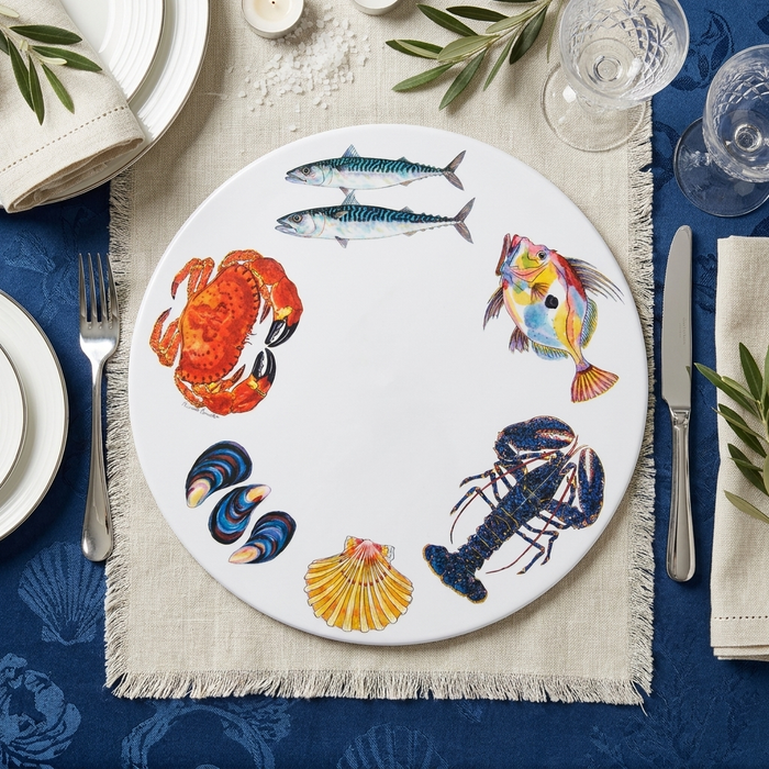 Fish & Shellfish Tablemat styled on the table