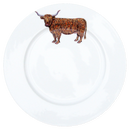 Highland Cow 26cm Flat Rimmed Plate