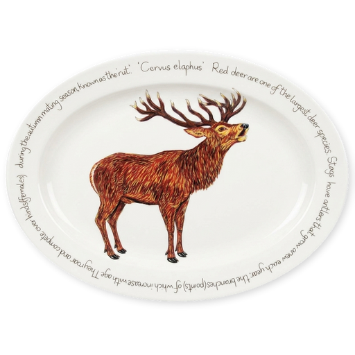 roaring stag oval plate