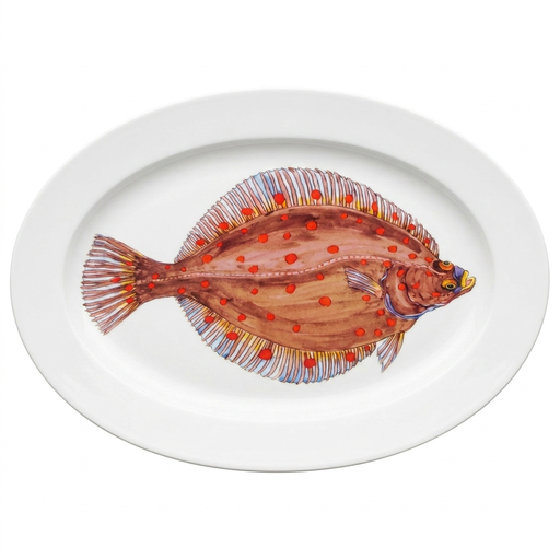 Plaice 39cm oval plate