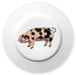 Richard Bramble Gloucestershire Old Spot Pig 19cm Plate
