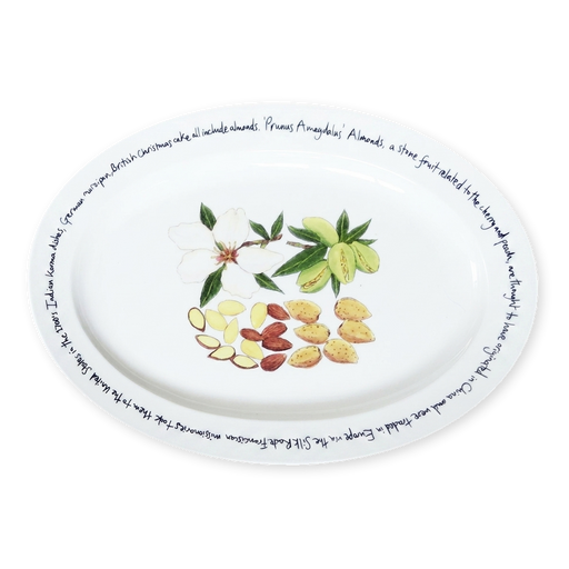 almonds oval plate