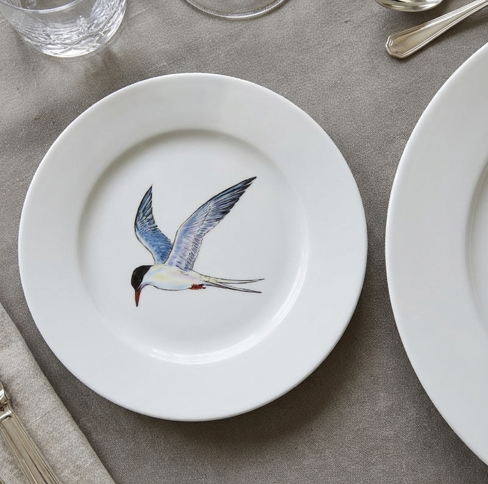 Richard Bramble | Tern 19cm Flat Rimmed Plate styled on the table