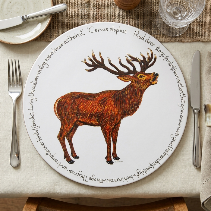 Stag Roaring Tablemat styled on the table