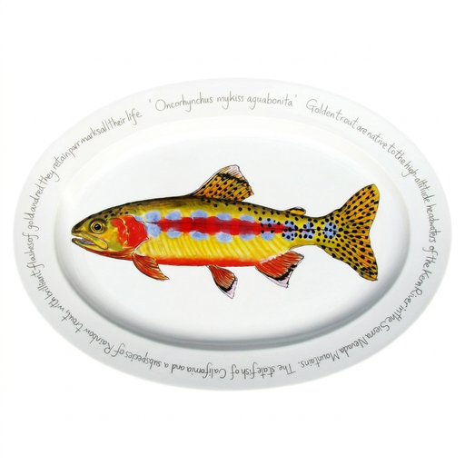 Golden Trout 39cm oval plate
