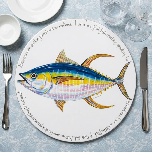 Yellowfin tuna tablemat