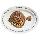 Turbot 39cm (15.4") oval plate with TEXT