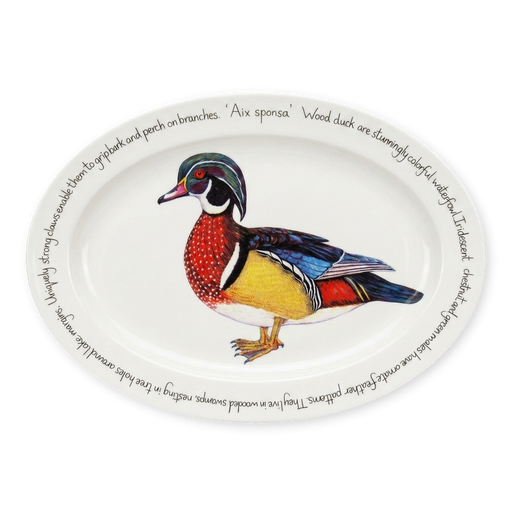 wood duck oval plate