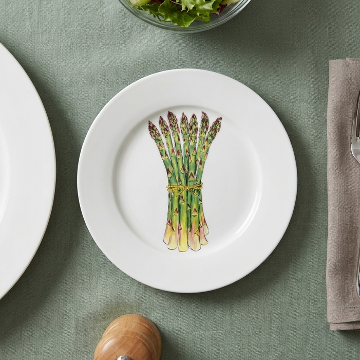 Richard Bramble Asparagus 19cm Plate lifestyle