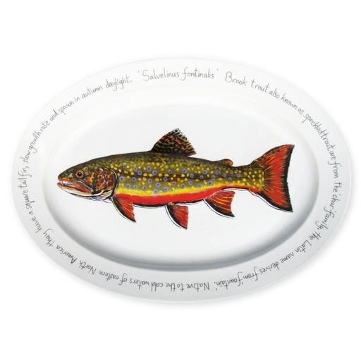 brook trout oval plate