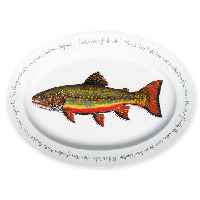 brook trout oval plate