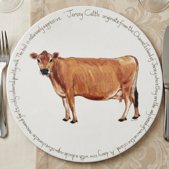 Jersey Cow Tablemat styled on the table