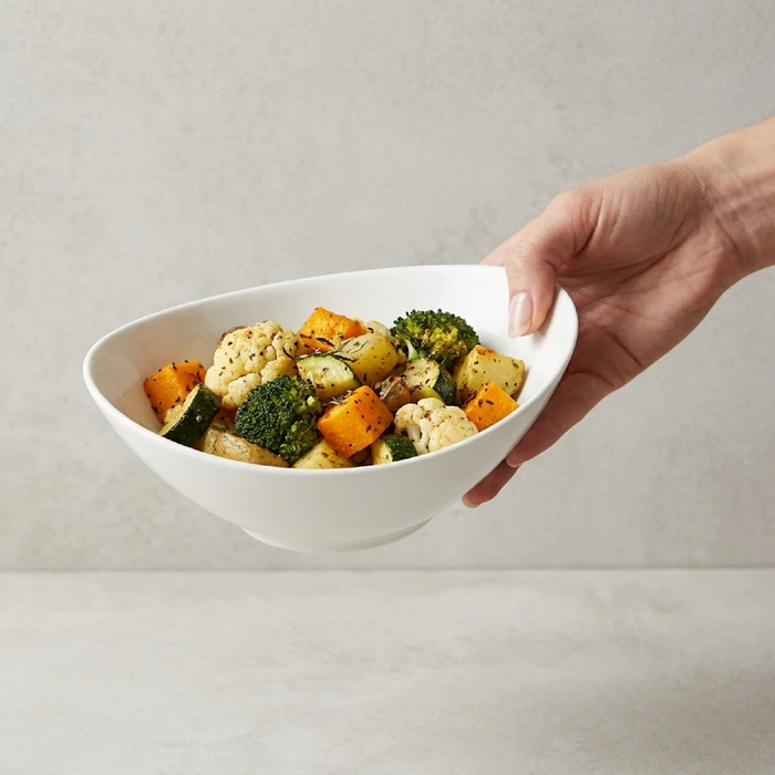 Vegetables 18cm Oval Bowl table setting