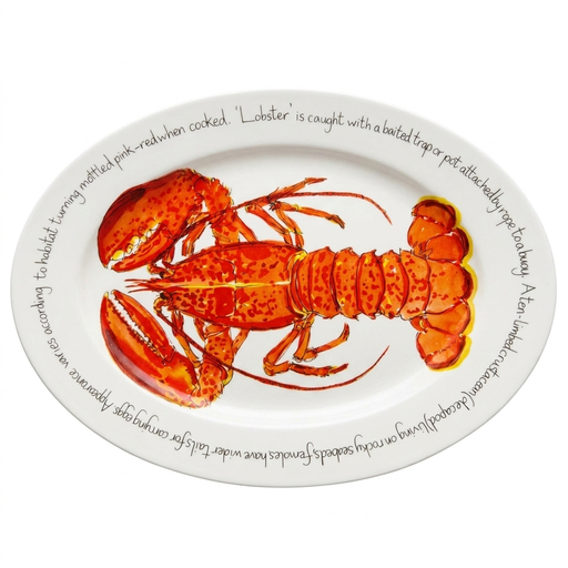 Red Lobster 39cm oval plate