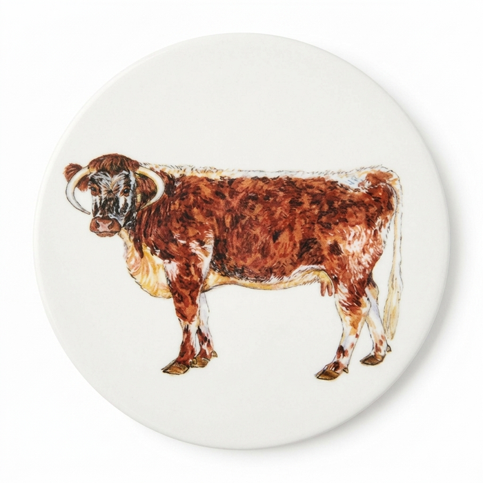 Longhorn Cow Coaster