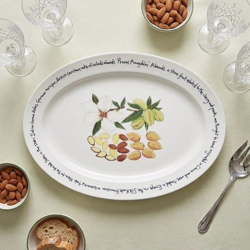 Almonds 39cm oval plate lifestyle