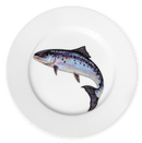 Salmon 19cm Flat Rimmed Plate
