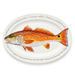 Red Drum 39cm oval plate