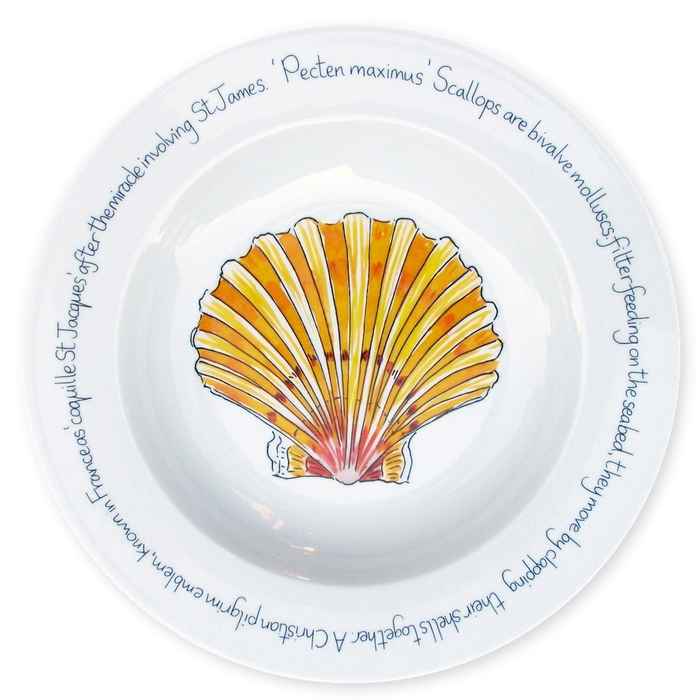 Richard Bramble Scallop 30cm Deep Rimmed Plate