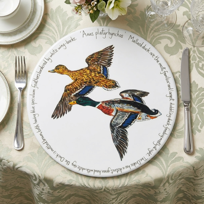 Mallard Ducks Tablemat styled on the table