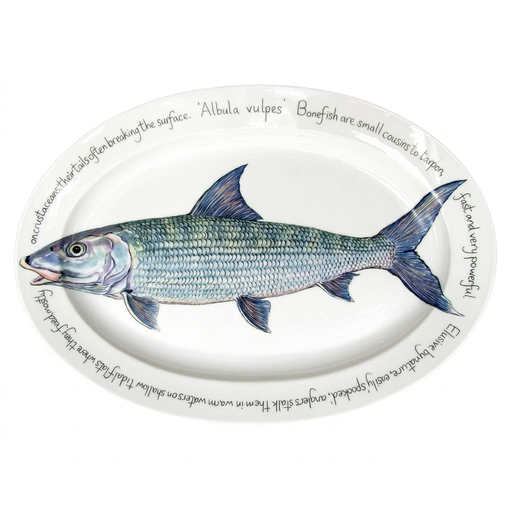 Bonefish 39cm oval plate