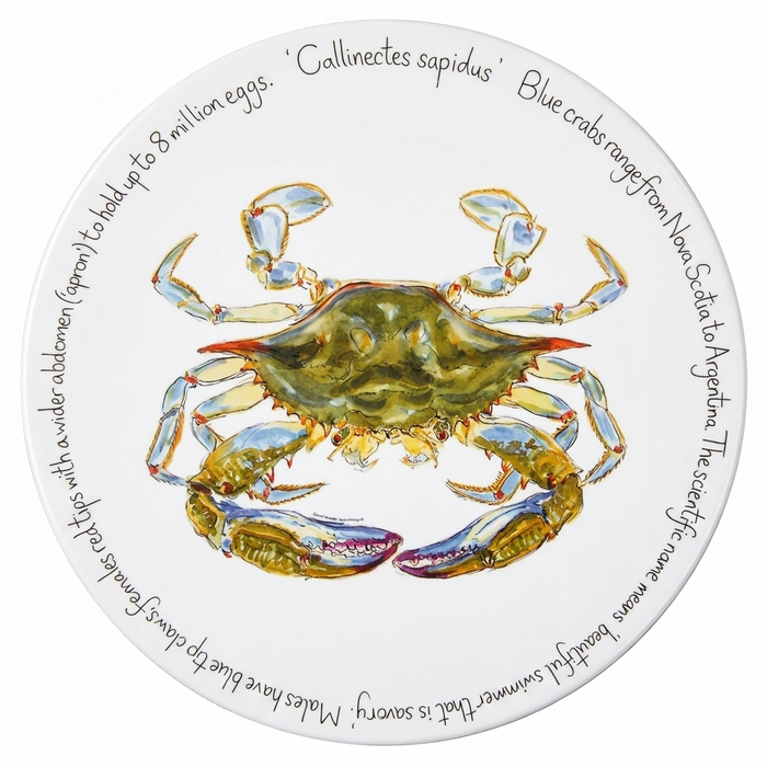 Crustacean Tablemat Set of 6 size & rim guide
