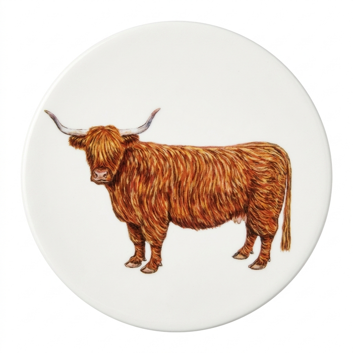 Cattle Breeds Coaster Set of 6 in use