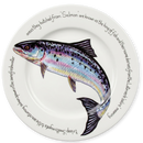 Salmon 30cm Flat Rimmed Plate