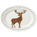 standing stag oval plate