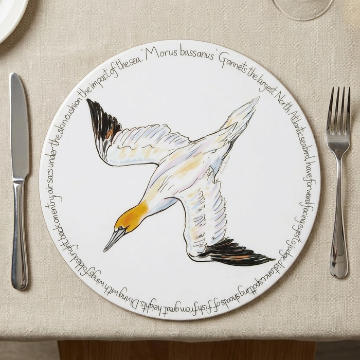 Gannet Diving Tablemat styled on the table