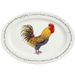 cockerel rooster oval plate