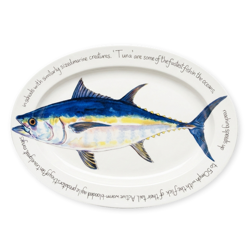 bluefin tuna oval plate