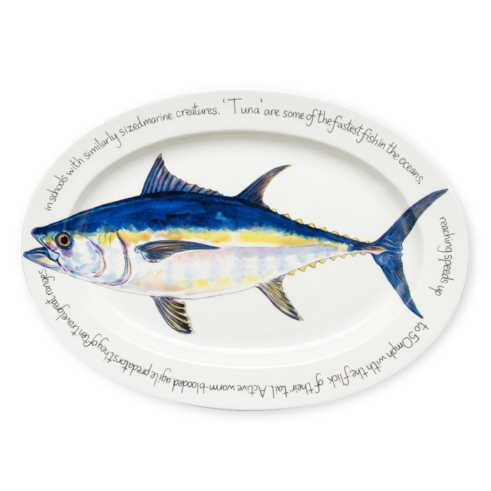 bluefin tuna oval plate