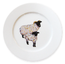 Blackface Sheep 19cm Flat Rimmed Plate