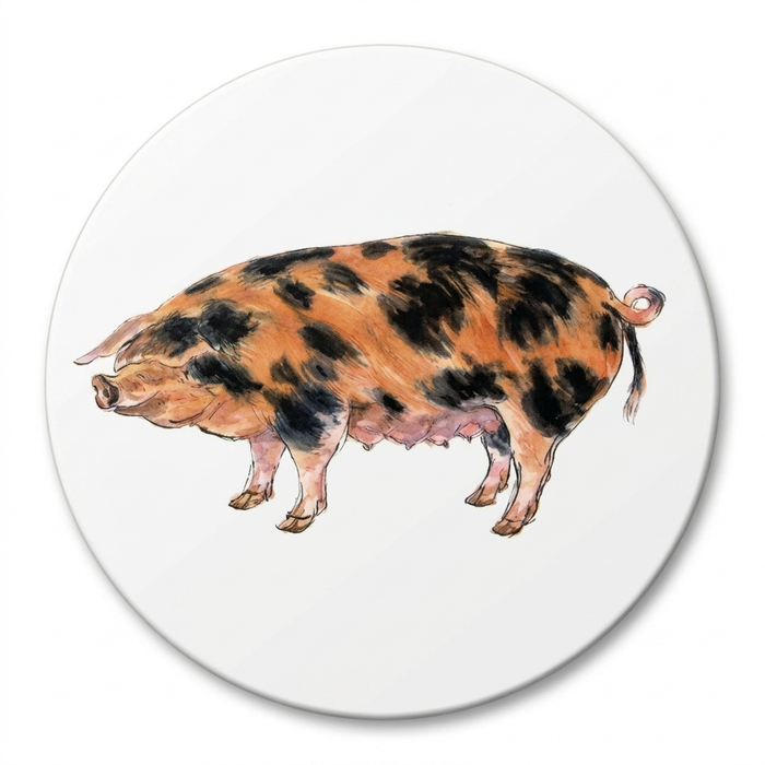 Pig Breeds Coaster Set of 6