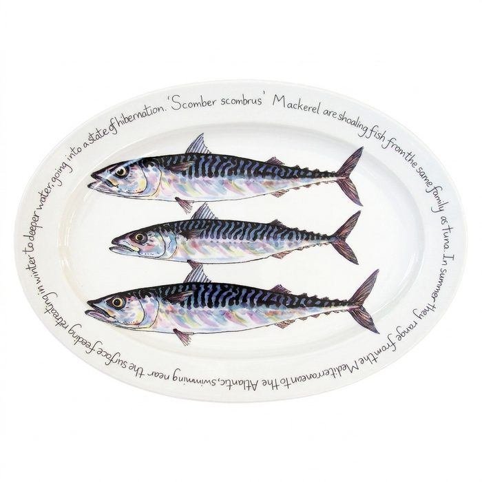 Mackerel 39cm oval plate