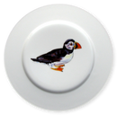 Puffin Walking 19cm Flat Rimmed Plate