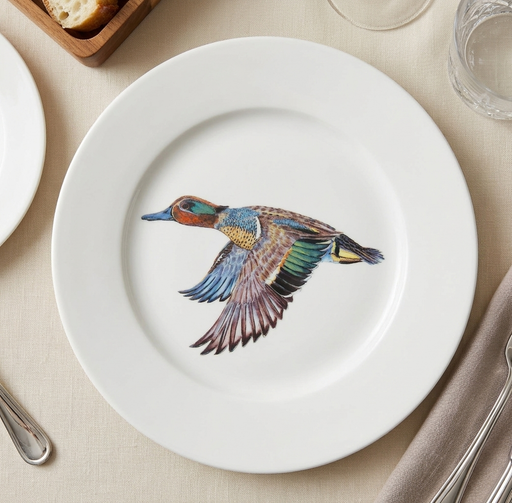 Richard Bramble Green-winged Teal 19cm Plate lifestyle